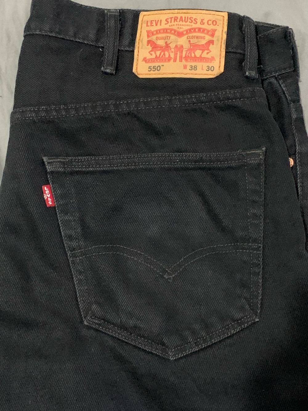 Levi's 550 Men’s Black Relaxed Fit Jeans